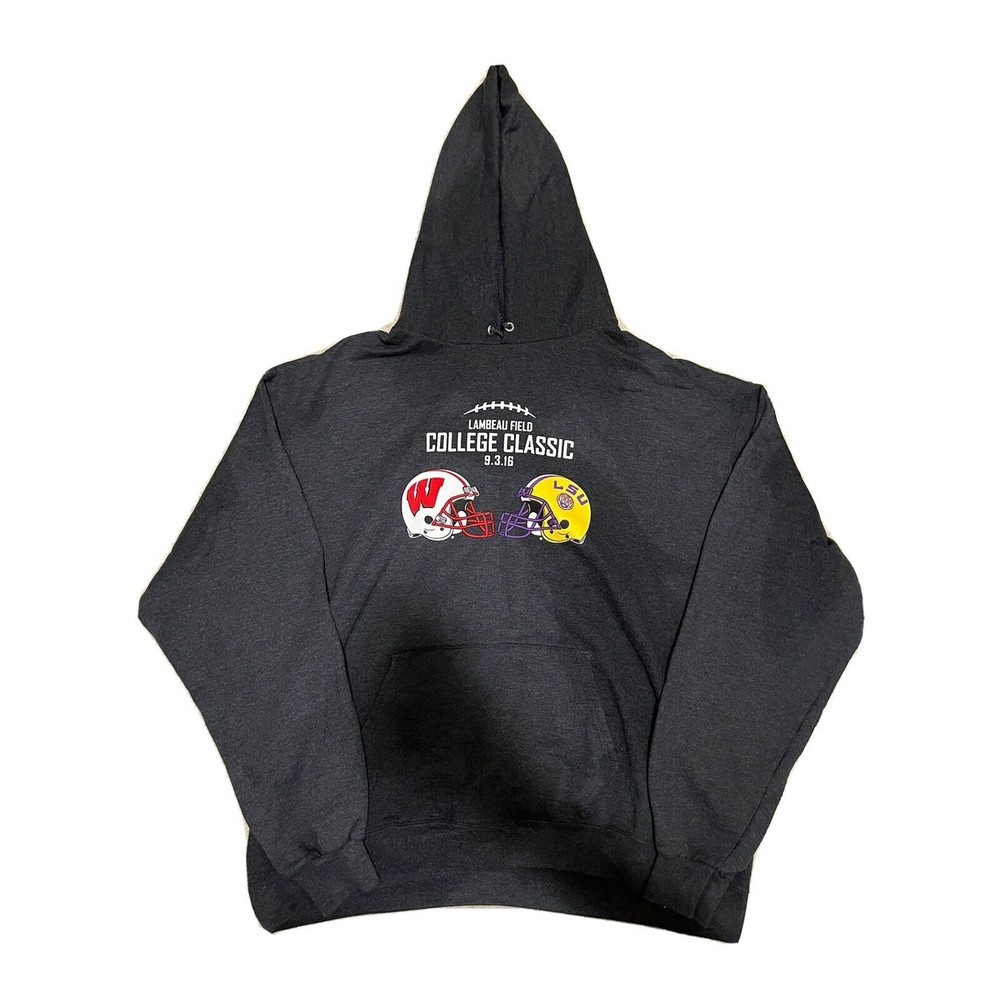 Lambeau Field College Classic Wisconsin LSU Champion Sweatshirt EXTRA LARGE 2XL